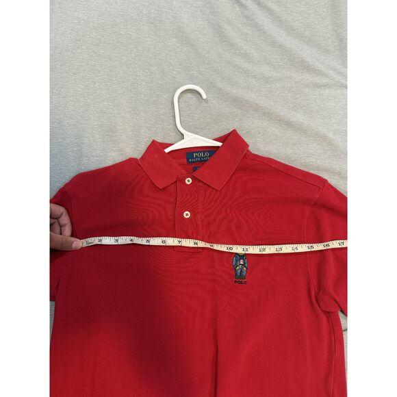 Polo Ralph Lauren Red Polo Bear Slim Fit Polo Shirt Men's Small - Picture 3 of 4